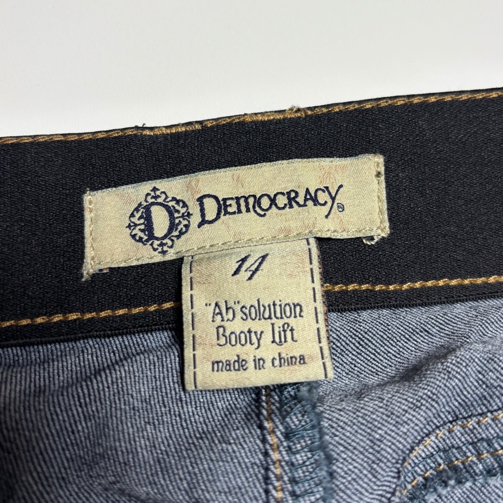 Democracy Ab solution Booty Lift Dark Wash Denim Jeans Women's 14 Stretch - Picture 10 of 11